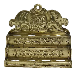 Antique English Brass Spoon Rack