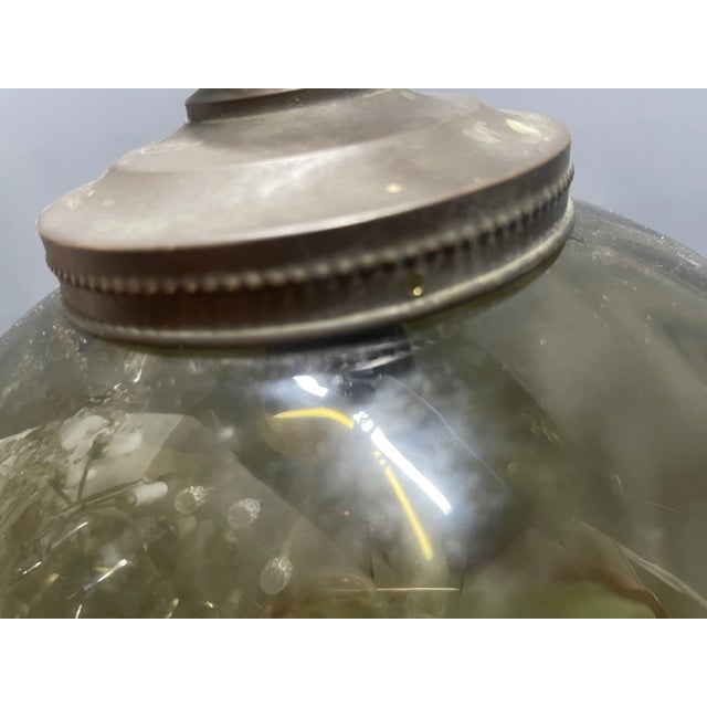 Bronze and Olive Green Murano Glass Pendant Light, 1960s For Sale - Image 13 of 15