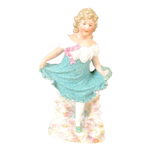 1890s Antique Gebruder Heubach Dancing Girl Figurine