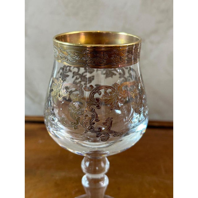 Crystal Glasses, 1950, Set of 6 For Sale - Image 12 of 14