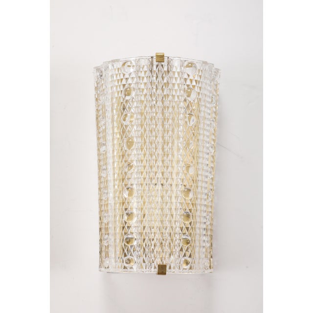 1960"s Large Demi Lune Sconces by Carl Fagerlund for Orrefors - a Pair For Sale - Image 12 of 12