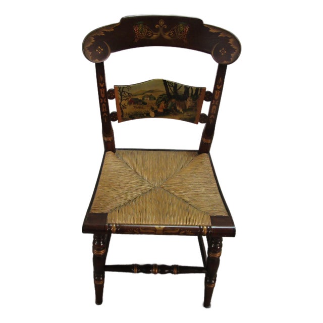 Hitchcock Paint Decorated Thanksgiving Chair For Sale