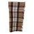 Soft Merino Lambswool Knee Rug / Blanket in a Classic Tan Burberry-Like Tartan Plaid Pattern - Made in England For Sale