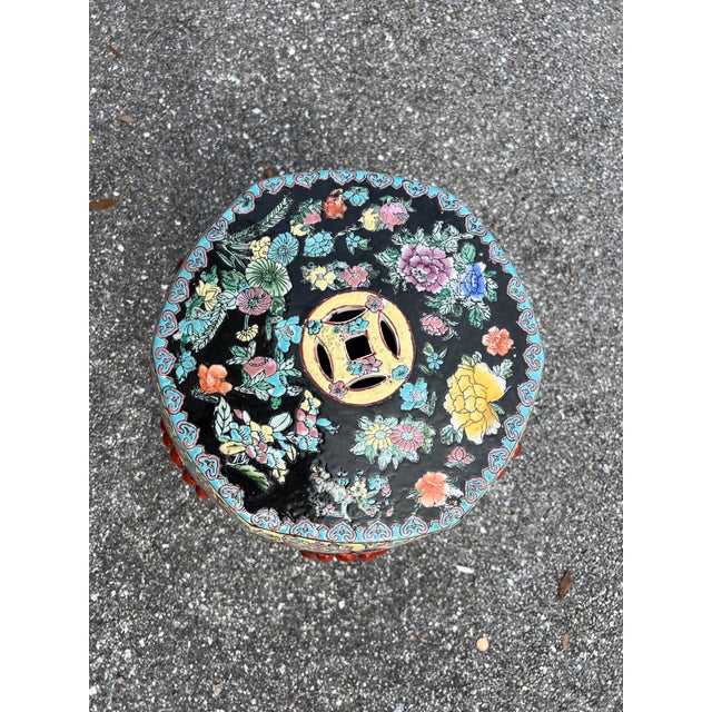 Mid-20th Century Chinese Export Hand-Painted Garden Stool For Sale - Image 4 of 9
