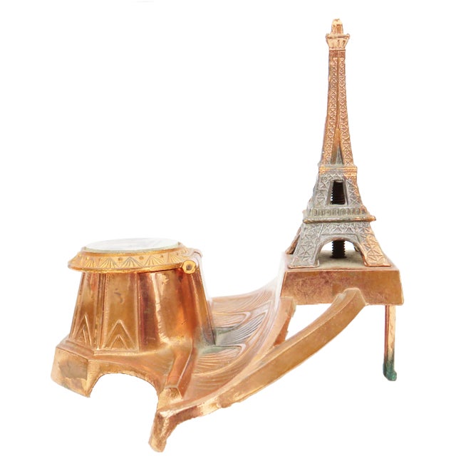 Art Deco 1900s Art Nouveau Paris Ink Well / Desk Tray For Sale - Image 3 of 5