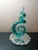 Italian Exquisite Murano Italy Teal Art Glass Swirl Sculpture For Sale - Image 3 of 6