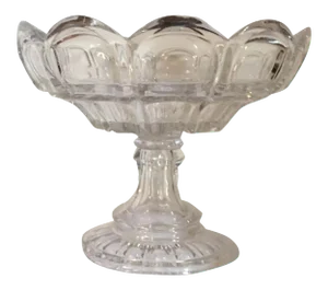 19th Century American Empire Flint Glass Footed Compote