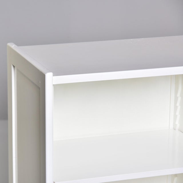 White Mid-Century Scandinavian Credenza in White Lacquer For Sale - Image 8 of 12