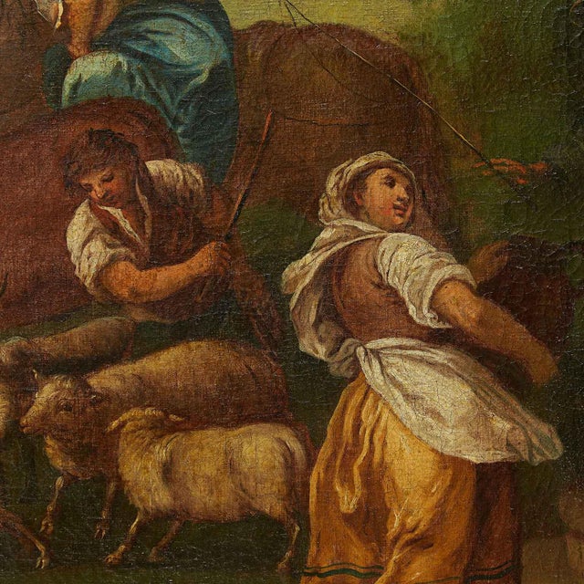 Hungarian School Bucolic Scene, Late 19th Century. Landscape with Figures and Herds. Late 19th Century. Oil painting on...