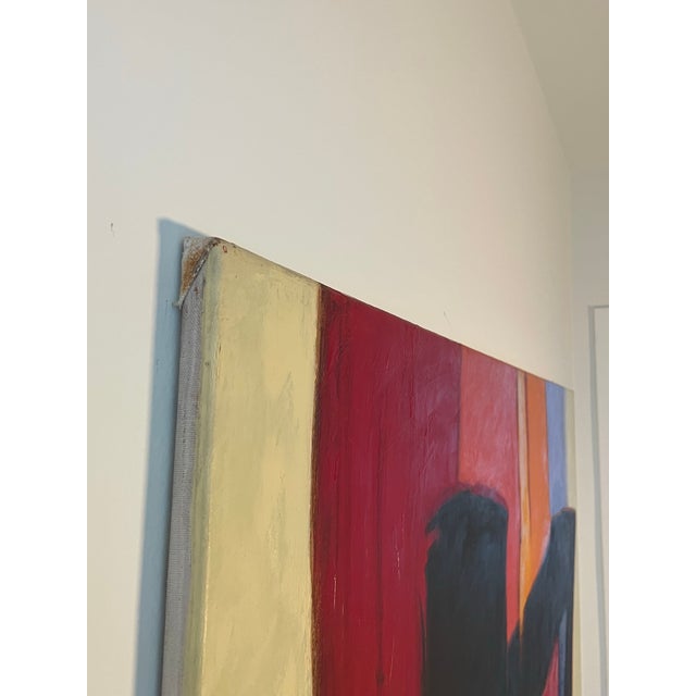 Textile “Serie Abstracto, 2001”, Oil on Canvas, Carlos Cadavid (B. 1946) (Signed) For Sale - Image 7 of 7