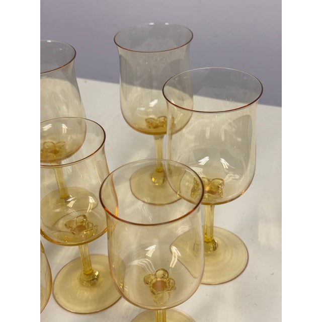 Lenox Vintage 1970's Gold Mist Water Goblets, Set of Seven For Sale - Image 10 of 12