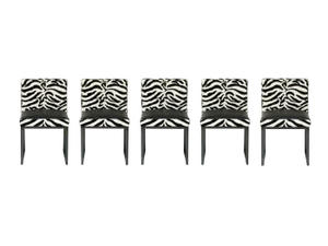 Zebra Desiron Dining Chairs - Set of 5
