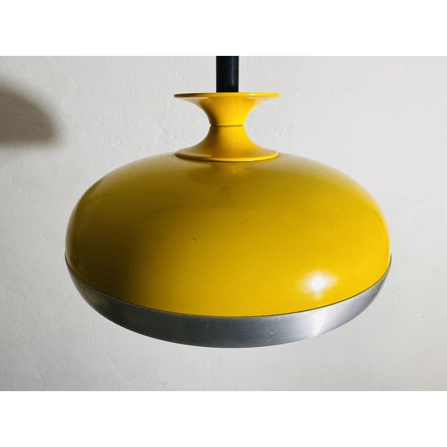 1970s Vintage Space Age Hanging Lamp in Bright Yellow, 1960s For Sale - Image 5 of 18