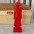 Late 20th Century Red Lacquered Wood Asian Figurine For Sale - Image 4 of 7