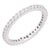 18kt Solid White Gold Stackable Diamond Eternity Engagement Band Size 5 For Sale - Image 4 of 6