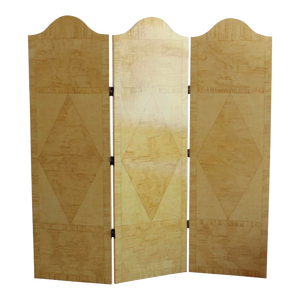 Decorative Folding Screen, Faux Bird’s Eye Maple Wood Grained