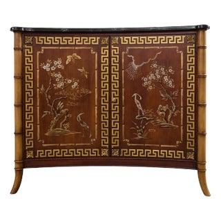 Mario Buatta for Widdicomb Chinoiserie Decorated Server Cabinet For Sale