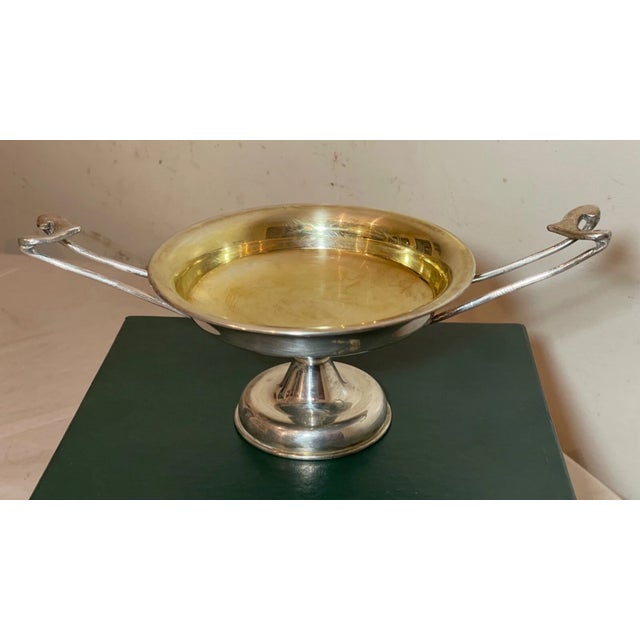 Handmade Sterling Silver Gilt Macedonian Cylix Greek S. Kandarakis Compote Bowl For Sale - Image 4 of 13