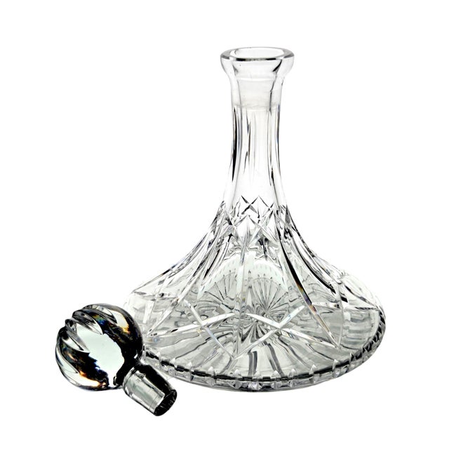 Late 20th Century Tyrone Crystal Antrim Glens Irish Lead Crystal Ship's Decanter For Sale - Image 10 of 16