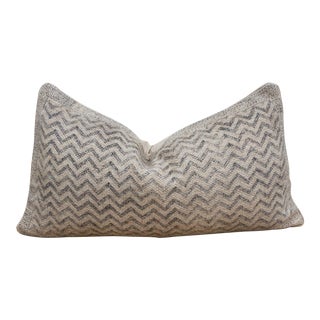 Rich Berry Indian Dhurrie Block Print Pillow For Sale