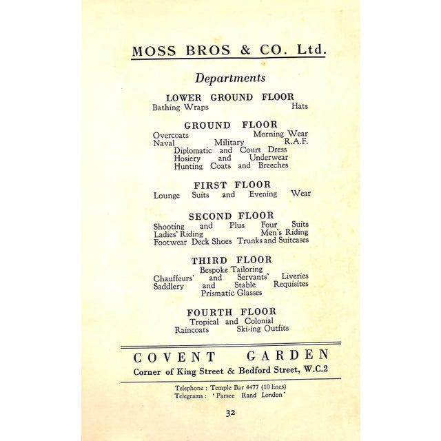 LEIGH-BENNETT, E.P. [32] pp. Moss Bros & Co. Ltd. 1938 8 3/4" x 5 3/4" *slight bowing to boards* Illustrated by Charles...