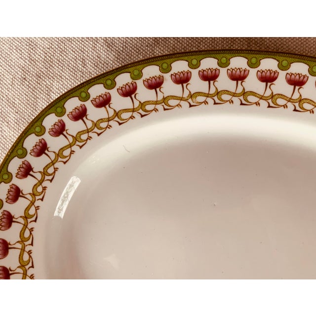 Textile Magnificent Royal Worcester Grainger Platter - Egyptian Lotus Pattern (1889-1903) For Sale - Image 7 of 15