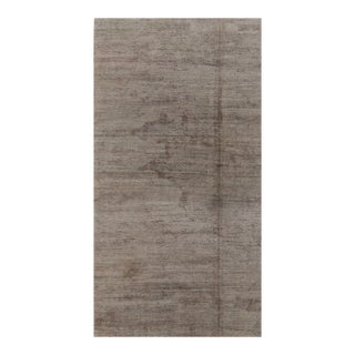 Rug & Kilim’s Modern Textural Rug in Neutral Taupe and Gray Tone-on-Tone -10x19 For Sale