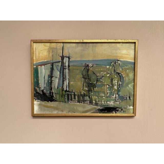 1960s S. Hamlet, Abstract Landscape, 1960s, Oil Painting on Canvas, Framed For Sale - Image 5 of 17