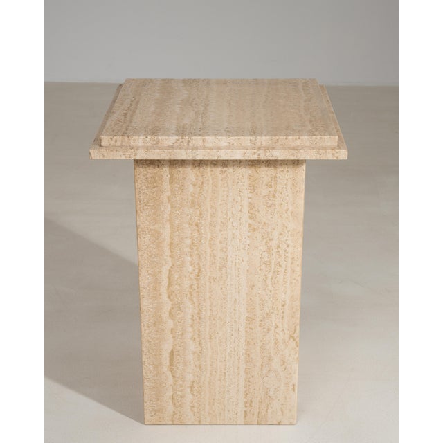 1970s 1970s Travertine Pedestal For Sale - Image 5 of 12