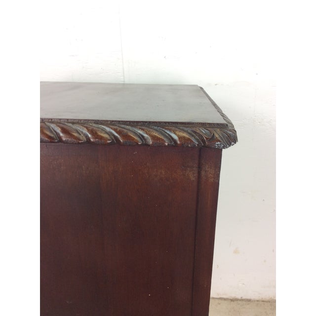 Brown Empire Revival Carved Mahogany End Table For Sale - Image 8 of 12