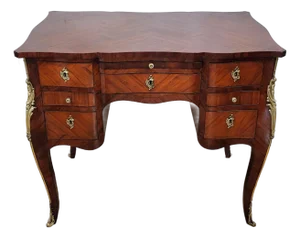 Antique French 19th C Louis XV Satinwood & Bronze Mounted Lady's Writing Desk