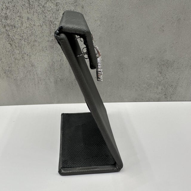 Contemporary Diamond Circle Drop Earrings in 14kt White Gold – 1.3ctw, New, A Pair For Sale - Image 3 of 5