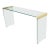 Leon Rosen for Pace Glass and Brass Waterfall Console Table For Sale