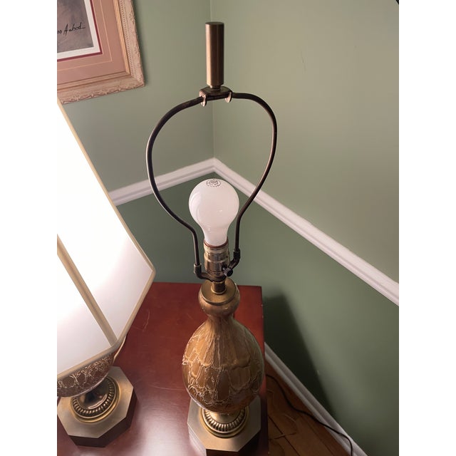 Vintage Mid-Century Modern Crackled "Genie Bottle" or "Moorish" Style. - a Pair For Sale - Image 15 of 16