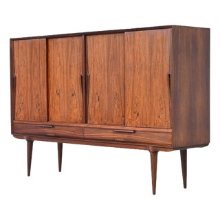 Model 13 Highboard in Rosewood by Gunni Oman for Oman Jun, Denmark, 1960s For Sale