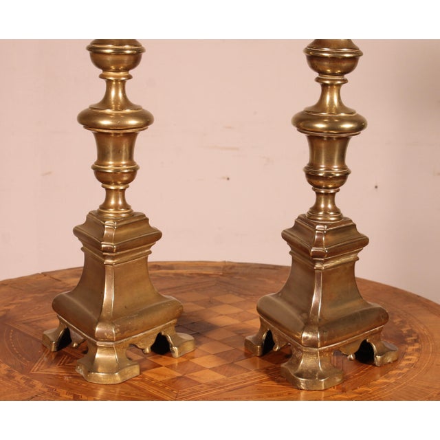 Italian Candlesticks in Bronze For Sale - Image 6 of 10