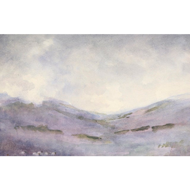Impressionist H. L. Radford Scottish Hills Near Dunkeld Watercolor Landscape 1895 1895 For Sale - Image 3 of 7