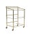 Three-tier brass faux bamboo and glass midcentury modern rolling bar cart. The perfect entertaining piece. Rolls around...