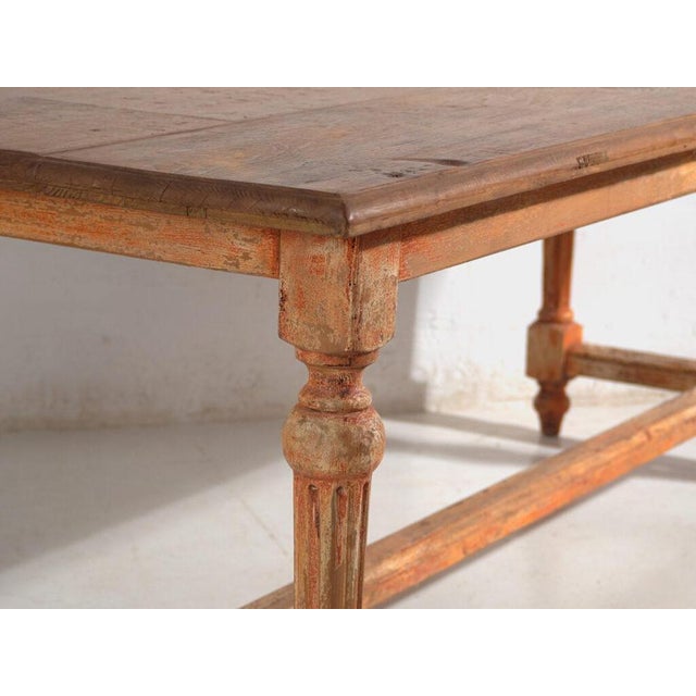 Reclaimed Dining Table in Oak For Sale - Image 4 of 12