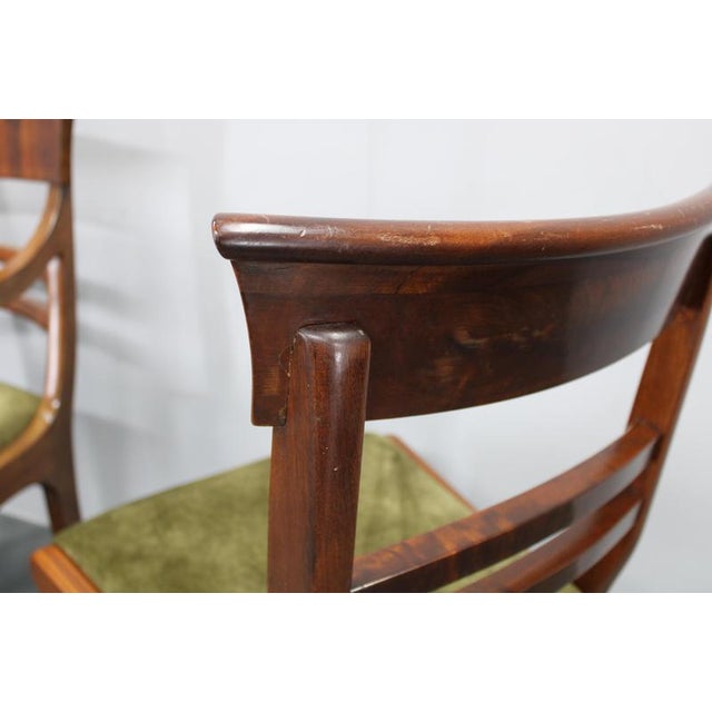 French Art Deco Walnut Dining Armchairs, France, 1930s, Set of 12 For Sale - Image 17 of 18