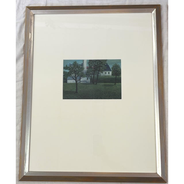 Realism 1980's-90's Original Signed and Framed Gisela Grundmann Weinert (German) Gouache Landscape Paintings- Set of 3 For Sale - Image 3 of 18