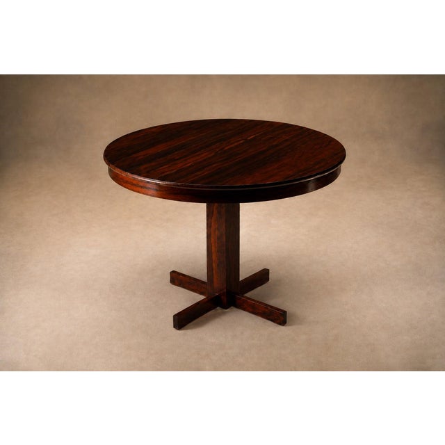1960s Brazilian Modern Rosewood Round Dining Table by Celina Decorações, 1960s For Sale - Image 5 of 16