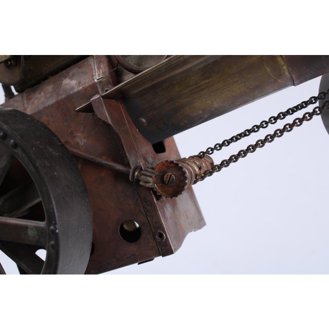 Industrial Revolution Style Brass Steam Engine Tractor, 1970s For Sale - Image 6 of 15