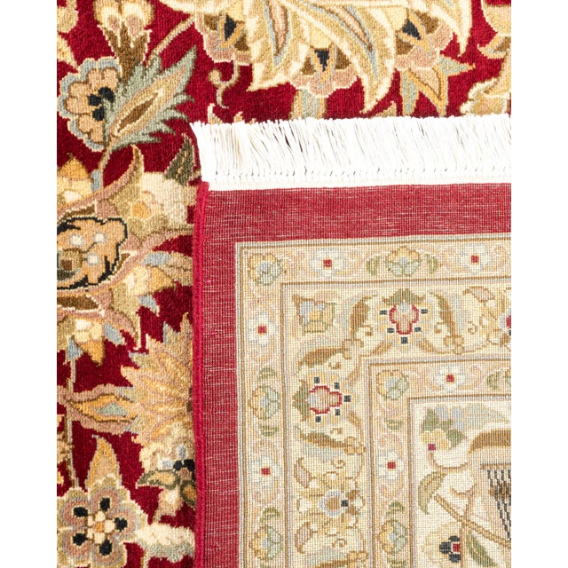 2000 - 2009 Mogul, One-of-a-Kind Hand-Knotted Area Rug - Red, 9' 2" x 12' 4" For Sale - Image 5 of 8