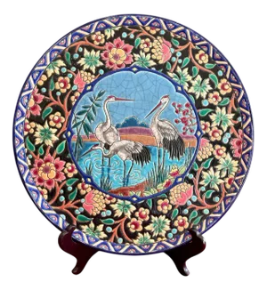 Dish Decorated with Storks