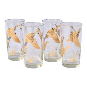 1960s Libbey Golden Mallard Highball Glasses - Set of 4