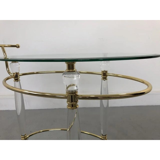 Italian Brass & Glass Bar Serving Cart Trolley, 1970s For Sale - Image 18 of 18