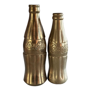 Vintage Brass Coca Cola Bottles- Set of 2