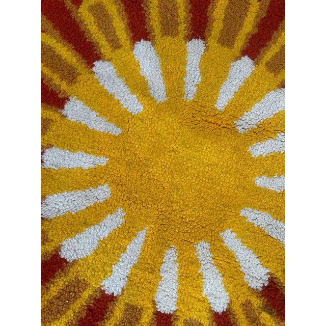 Brown Vintage French Hand-Knotted Cogolin Round Rug, 1960s For Sale - Image 8 of 18