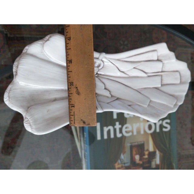 White Italian Majolica Leek Vegetable Decorative Plate or Spoon Rest For Sale - Image 8 of 10